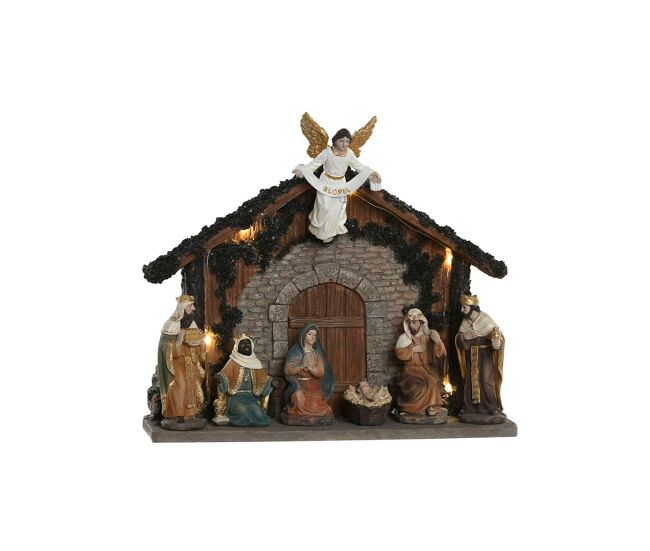 Presépio de natal home esprit multicolor resina