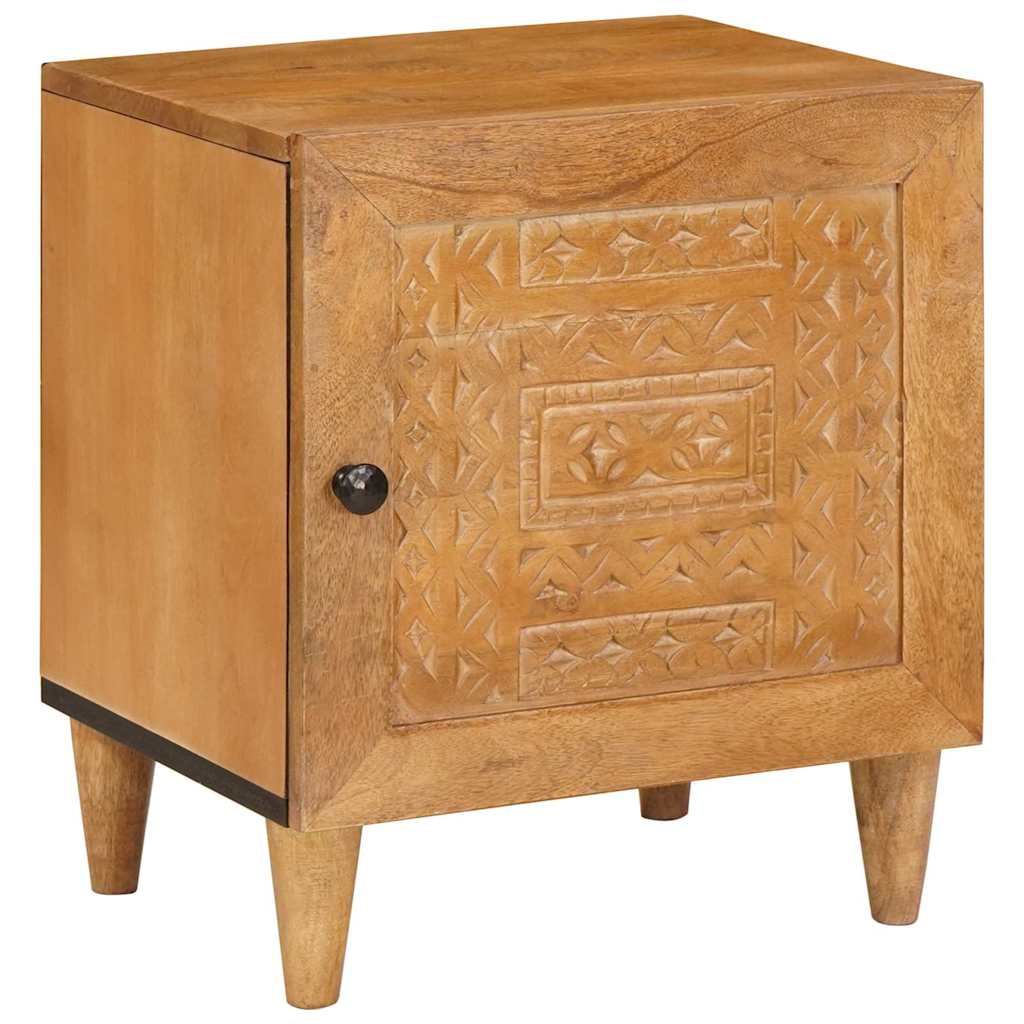 Lote de 2 mesa de cabeceira mesinha de cabeceira - castanho-claro 40 x 33 x 46 cm