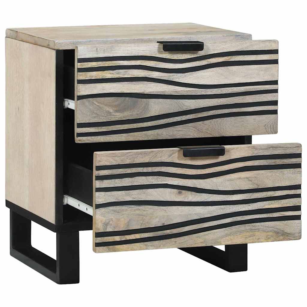 Mesa de cabeceira - mesinha de cabeceira com gaveta branco e preto 40 x 33 x 46 cm