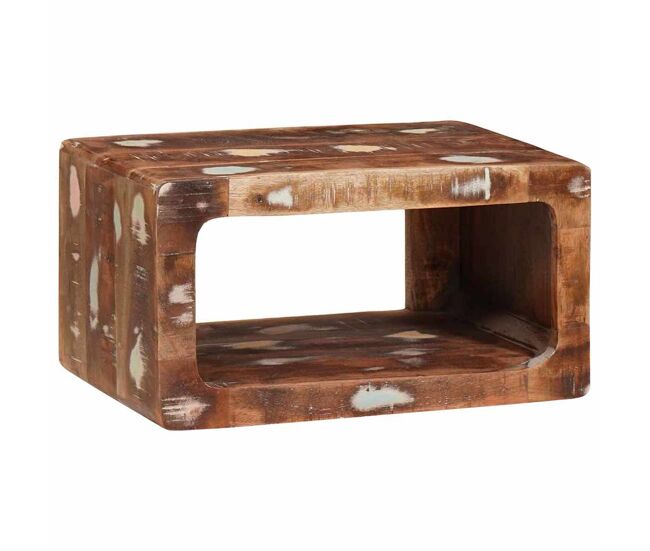Mesa de cabeceira - mesinha de cabeceira 45 x 30 x 24 cm madeira recuperada maciça