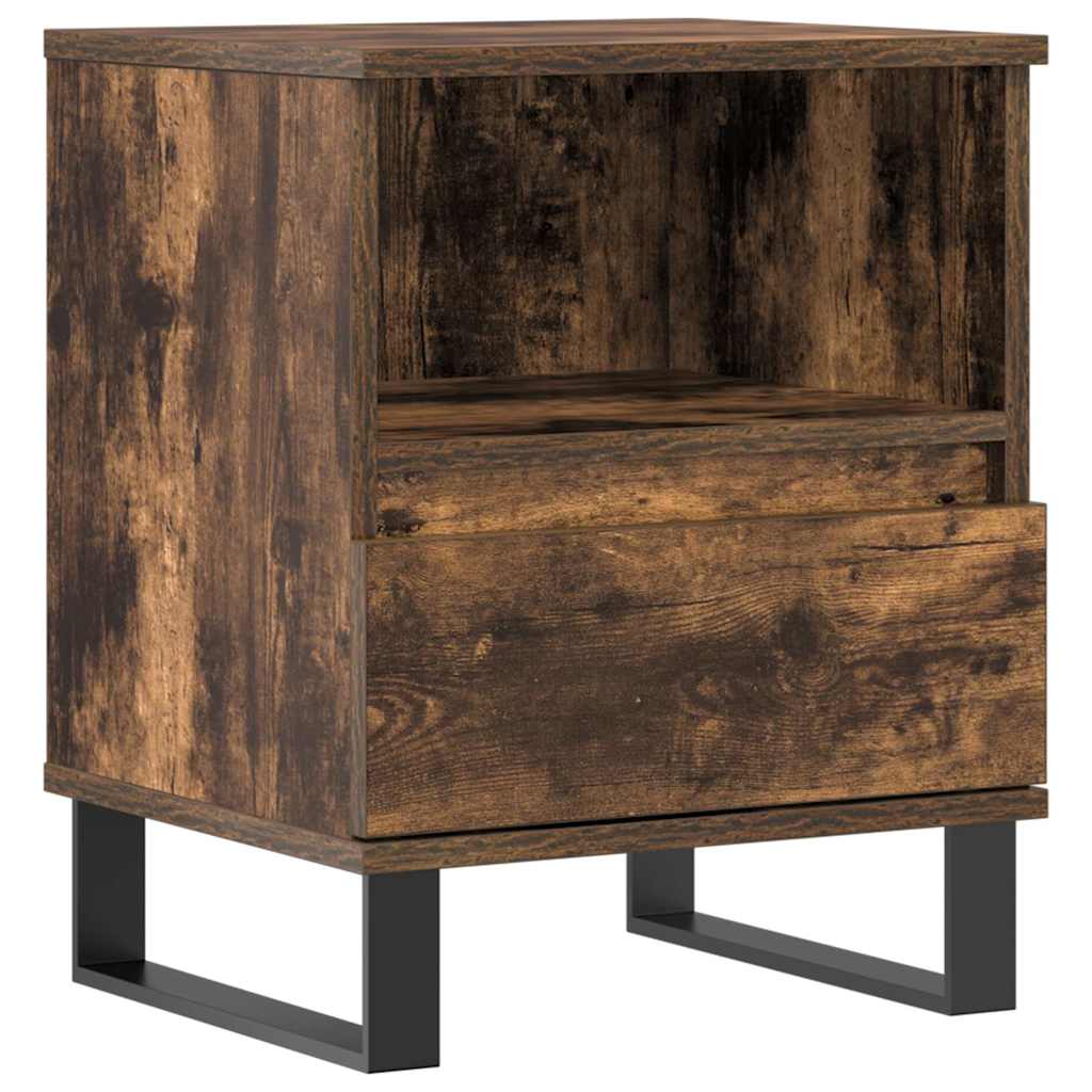 Mesa de cabeceira - mesinha de cabeceira 40x35x50 cm derivados madeira carvalho fumado