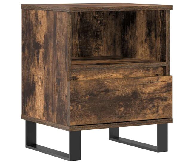Mesa de cabeceira - mesinha de cabeceira 40x35x50 cm derivados madeira carvalho fumado