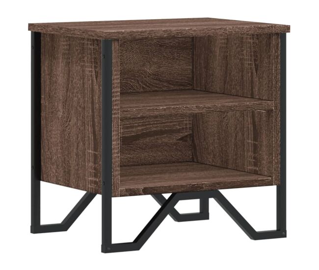 Mesa de cabeceira - mesinha de cabeceira 40x30x40 cm contraplacado carvalho castanho