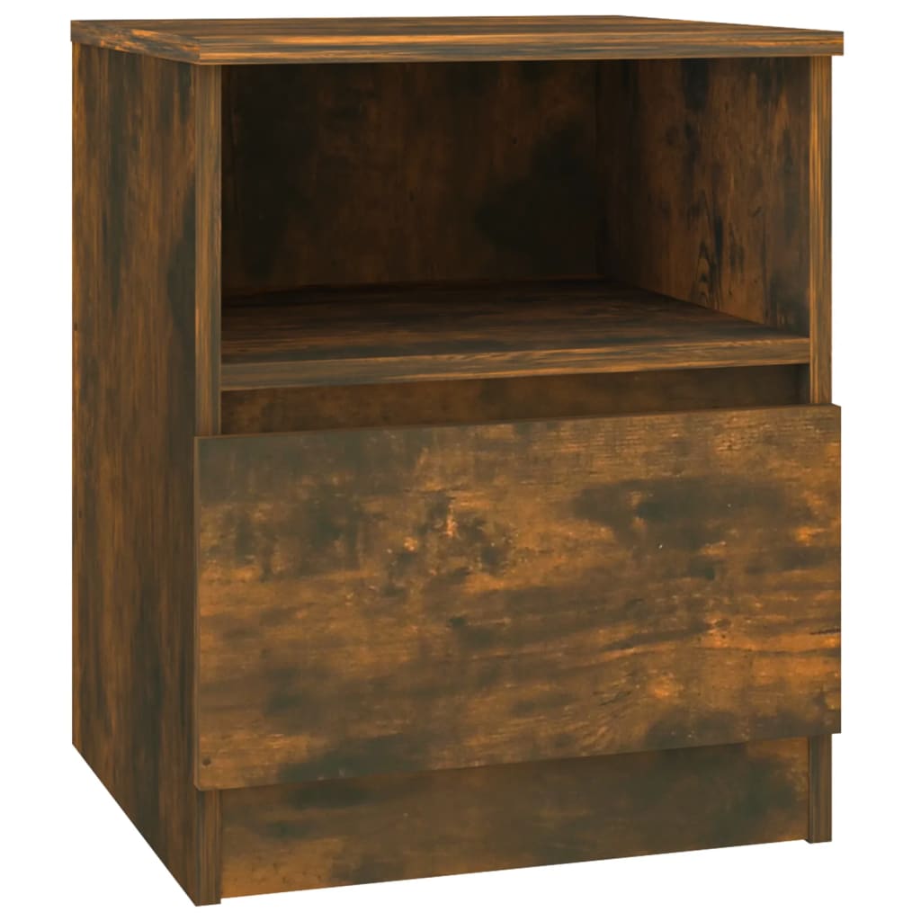 Mesa de cabeceira - mesinha de cabeceira 40x40x50 cm derivados de madeira carvalho fumado
