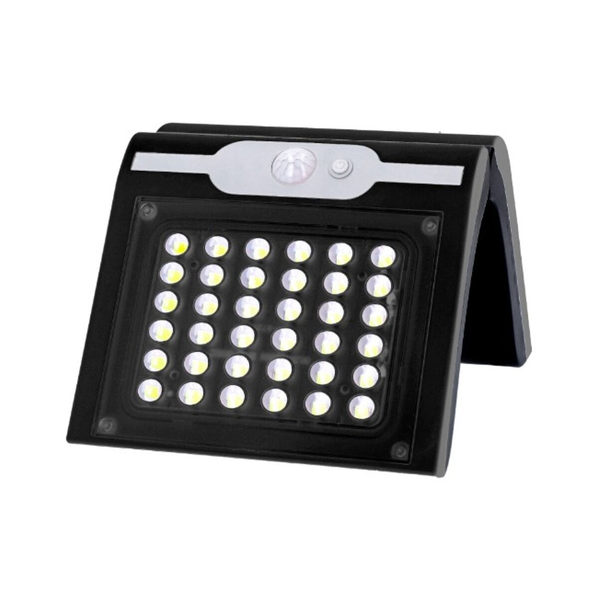 Luz de parede edm 31847 preto 2 w 220 lm sensor de movimento solar (6500 k)