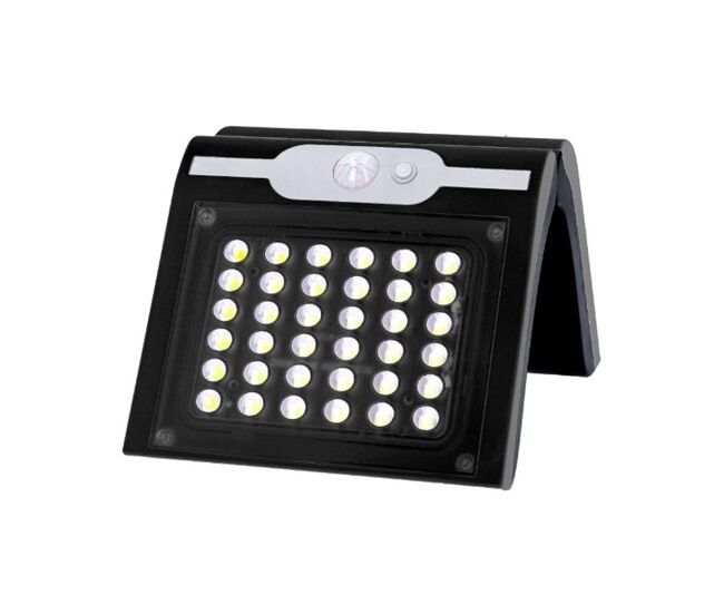 Luz de parede edm 31847 preto 2 w 220 lm sensor de movimento solar (6500 k)