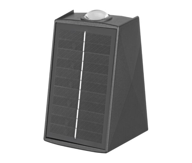 Luz de parede edm 31822 policarbonato abs 2 w 100 lm led solar (3000 k)