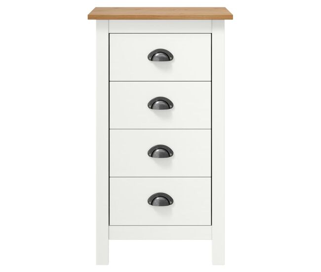Mesa de cabeceira mesinha de cabeceira - 46x35x80 cm madeira de pinho maciça branco