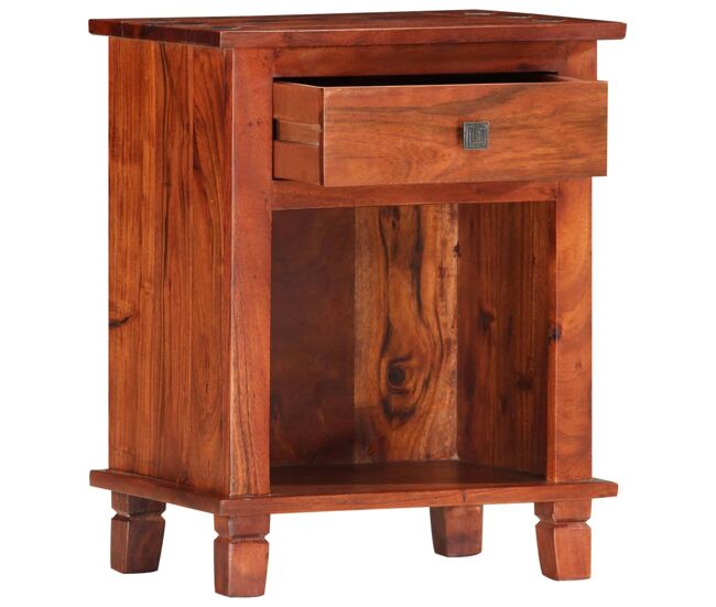 Mesa de cabeceira - mesinha de cabeceira 40x30x50 cm madeira de acácia maciça