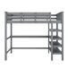 Cama alta para crianças 149x207 Cama alta para crianças 149x207 Cinza
