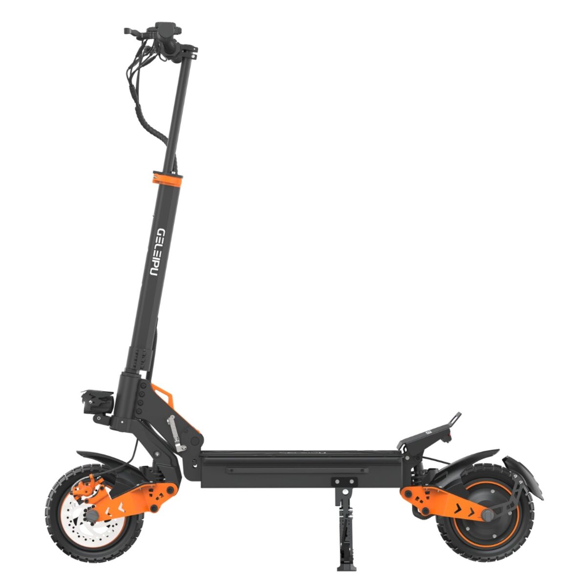 Trotinete elétrica geleipu z1 - motor 1200w bateria 48v20ah scooter elétrica pneus de 10'' travões de disco - preta
