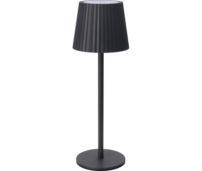 Candeeiro de mesa led recarregável well home cinza com 24 luzes brancas quentes e 3 níveis de brilho ø27,5x9cm