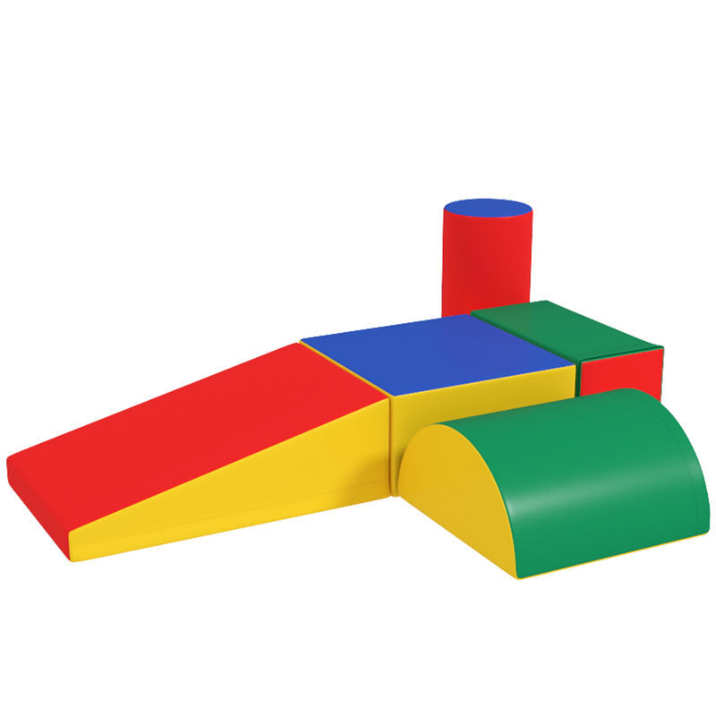 Homcom conjunto de 5 blocos de psicomotricidade para crianças blocos de construção figuras de construção brinquedo de aprendizagem para escalar gatear