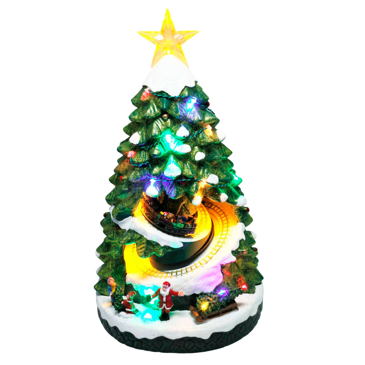 árvore de natal well home decor com luzes led e movimento