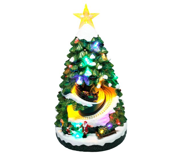 árvore de natal well home decor com luzes led e movimento