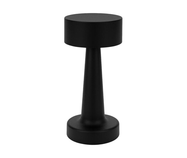 Candeeiro de mesa recarregável well home preto com 16 luzes led e 3 modos de iluminação ø20,9x8,9cm
