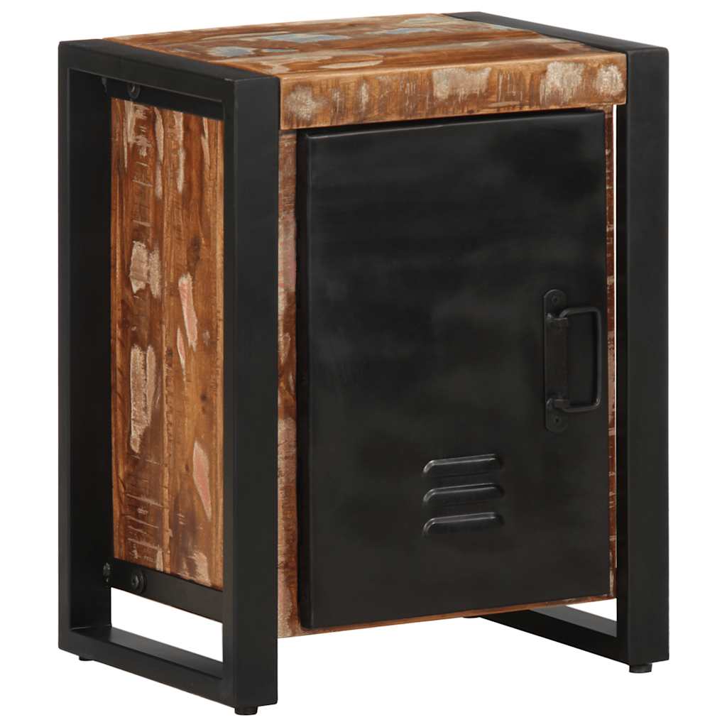 Mesa de cabeceira - mesinha de cabeceira multicor 40x30x51cm madeira maciça recuperada