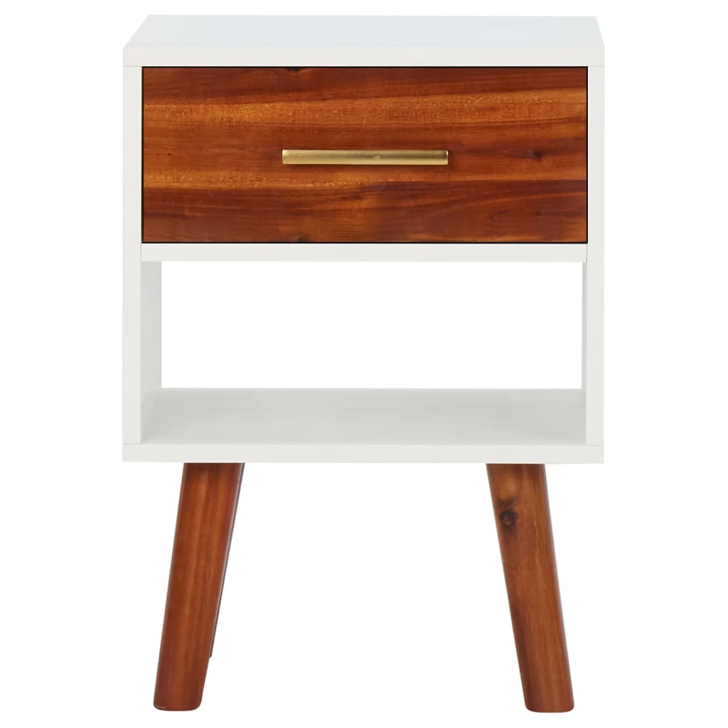 Mesa de cabeceira - mesinha de cabeceira em madeira de acácia maciça 40x30x57 cm