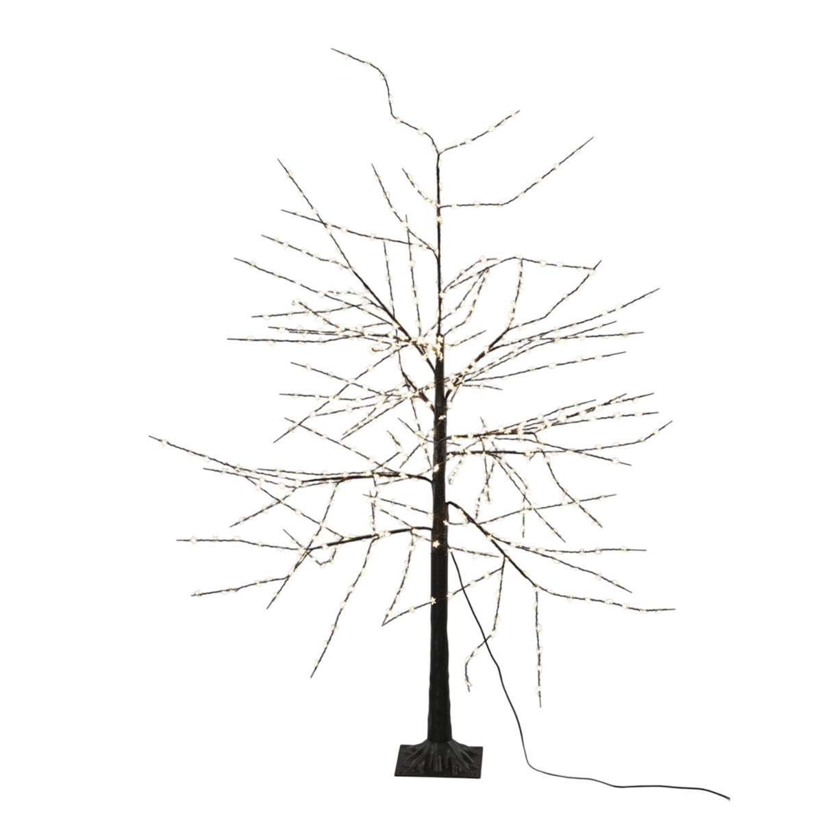 árvore decorativa well home com 600 leds brancos quentes - 150 cm de altura