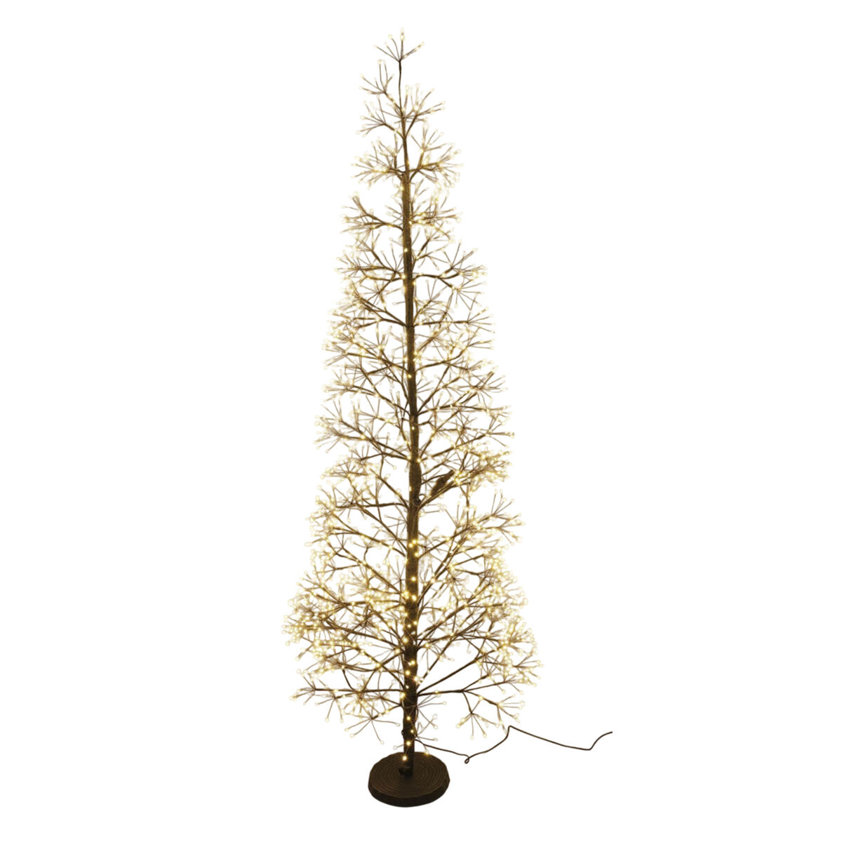 árvore de natal well home com 1600 leds branco quente 150cm