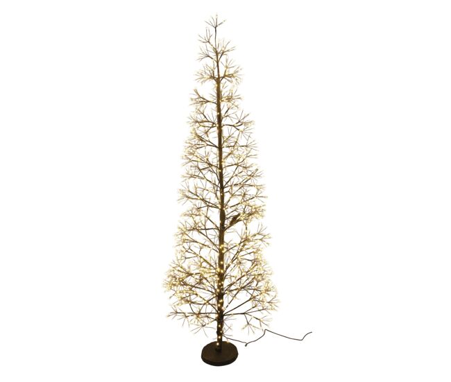 árvore de natal well home com 1600 leds branco quente 150cm