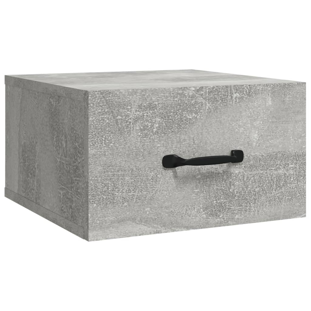 Mesa de cabeceira de parede mesinha de cabeceira - 35x35x20 cm cinzento cimento
