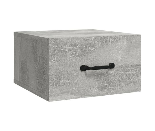 Mesa de cabeceira de parede mesinha de cabeceira - 35x35x20 cm cinzento cimento