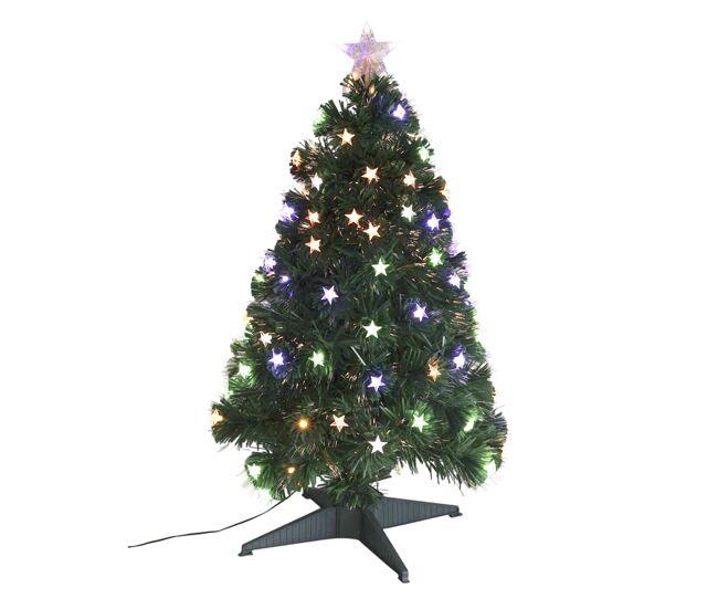 árvore de natal com 90 luzes led brancas e estrela