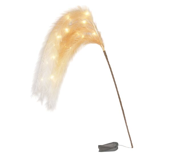 Luzes de corda de galhos de penas well home de 130 cm com temporizador de 6/18 horas