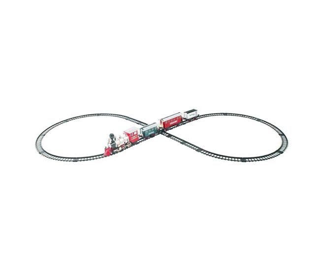 Well home conjunto de trem de natal com 22 peças, som e luz, trilho de 523 cm