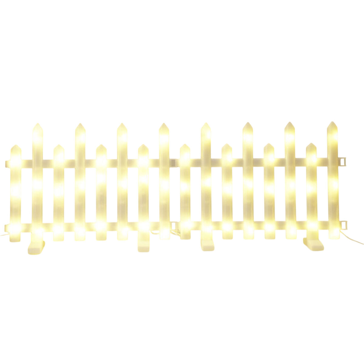 Well home conjunto de 8 luzes de cerca led branco quente com controlador e temporizador