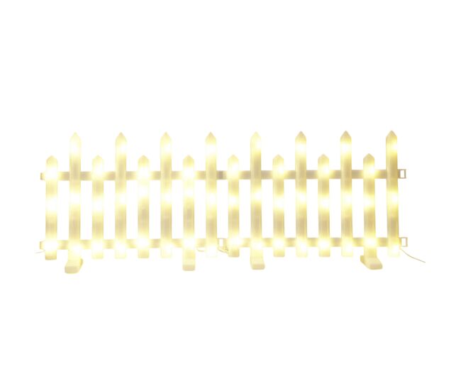 Well home conjunto de 8 luzes de cerca led branco quente com controlador e temporizador