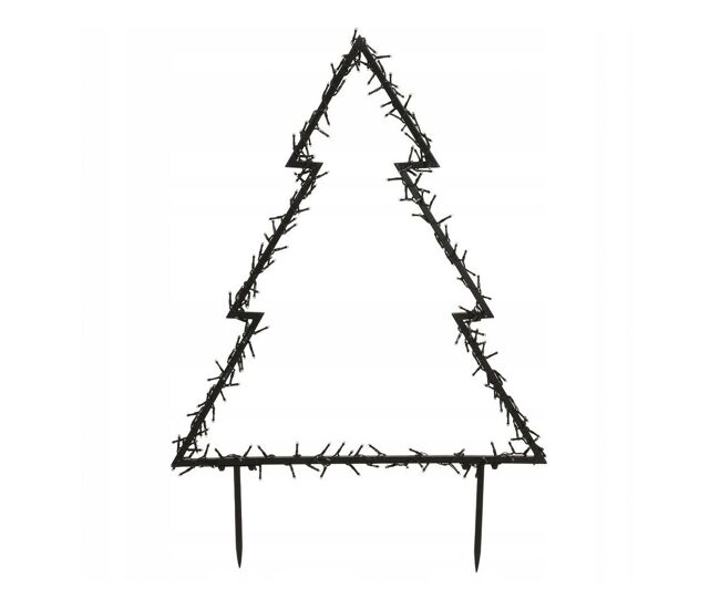 Luzes de jardim para árvore de natal well home com 225 luzes led brancas quentes e estrutura de metal 100x72 cm