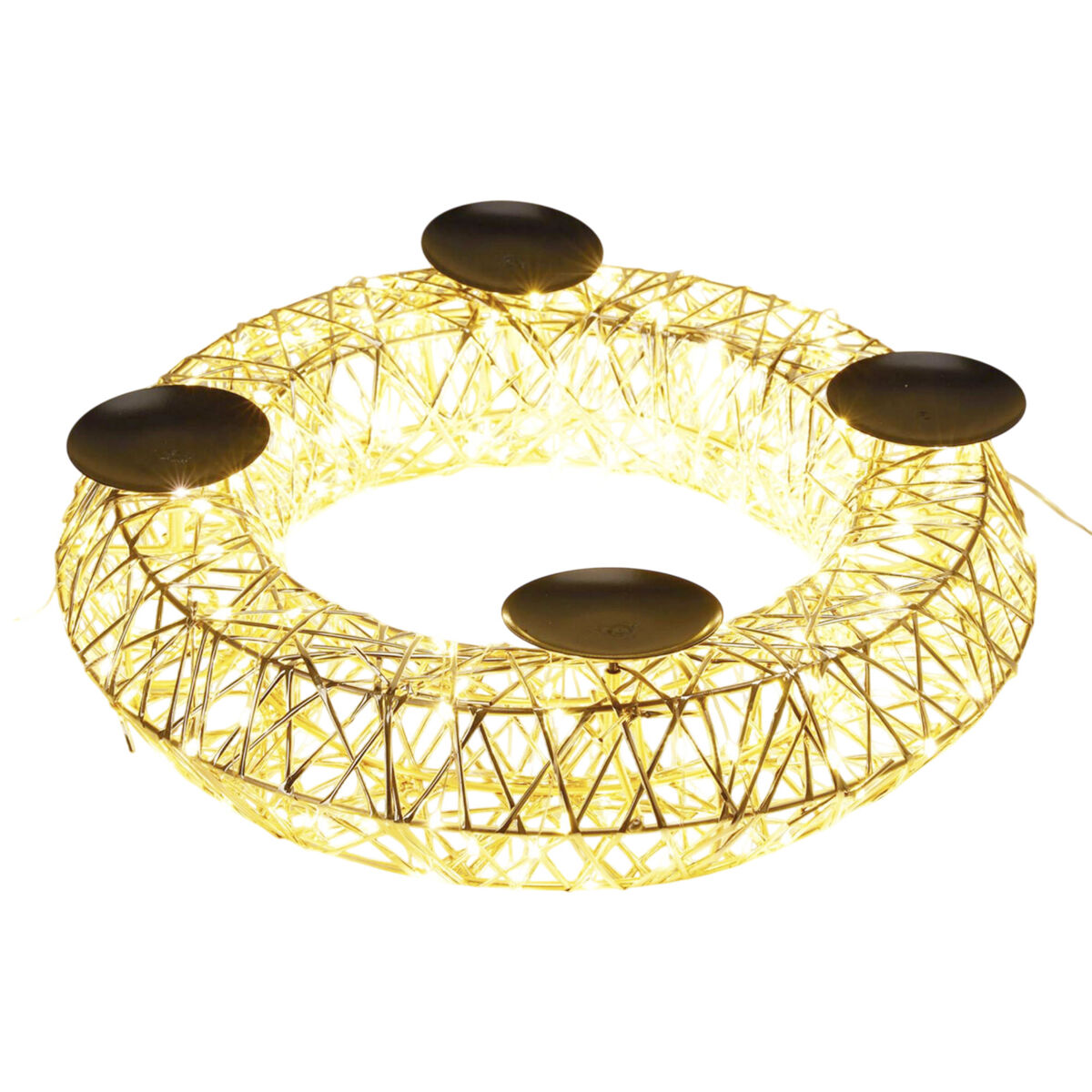 Bem-vindo à nossa loja! decoração de natal em formato de guirlanda, porta-velas, cor champanhe dourado, com 250 luzes led brancas quentes, 38x10x38cm