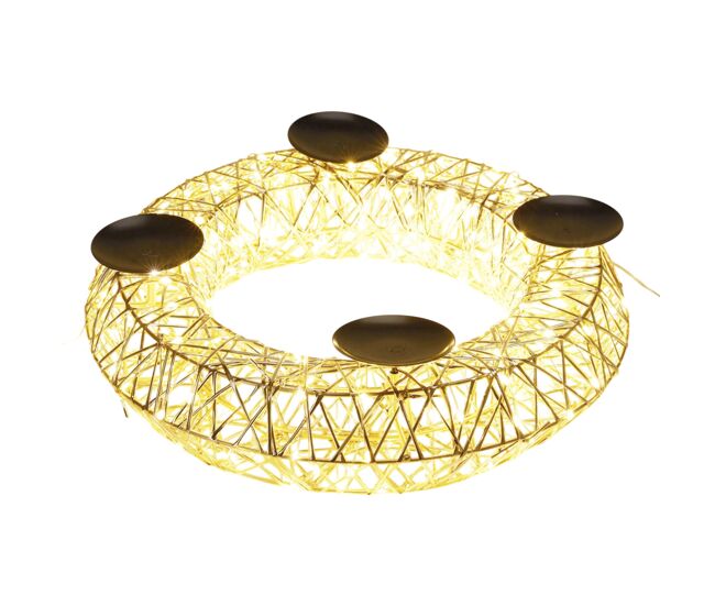 Bem-vindo à nossa loja! decoração de natal em formato de guirlanda, porta-velas, cor champanhe dourado, com 250 luzes led brancas quentes, 38x10x38cm