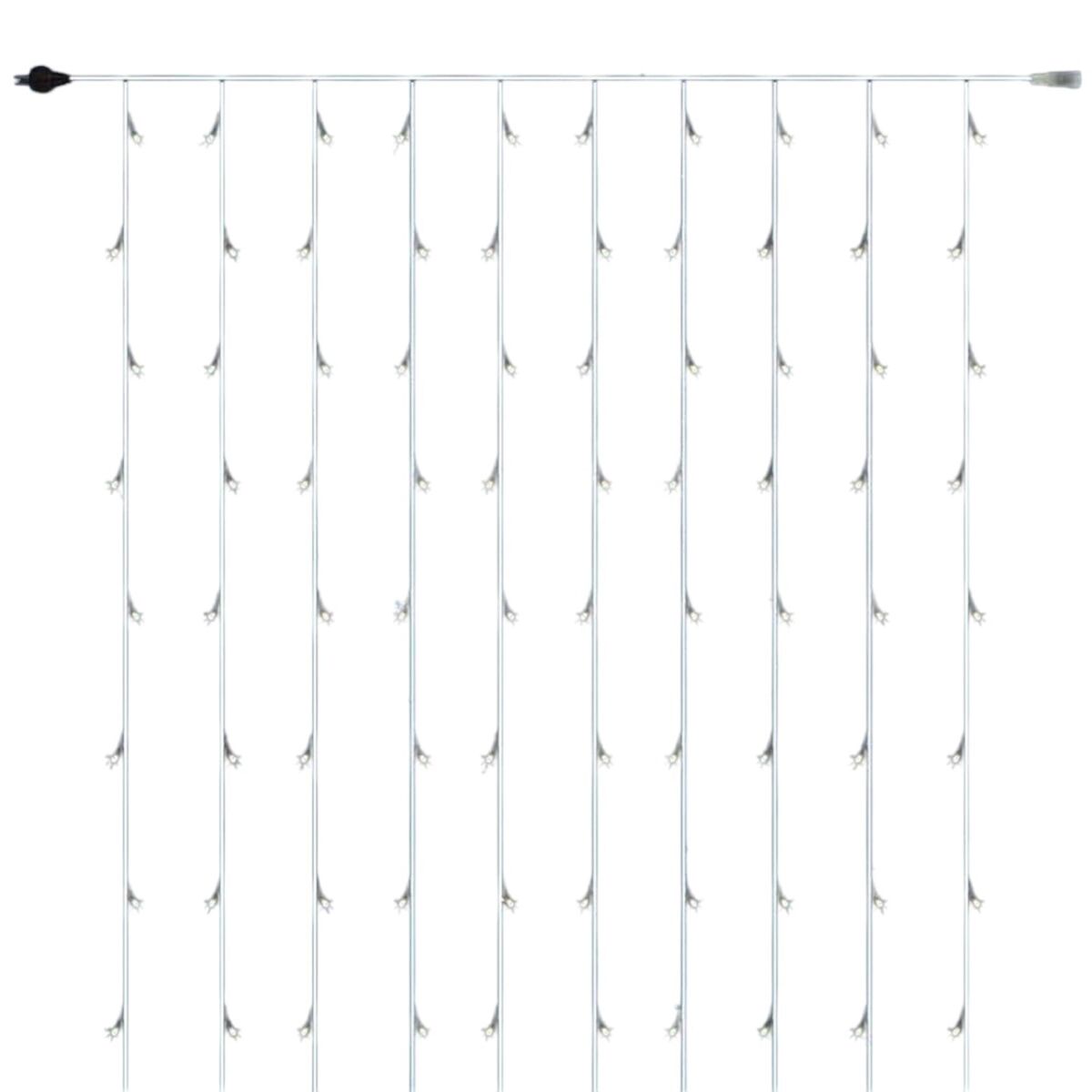 Well home cortina de luz com 480 luzes led branco quente com controlador 300x225cm