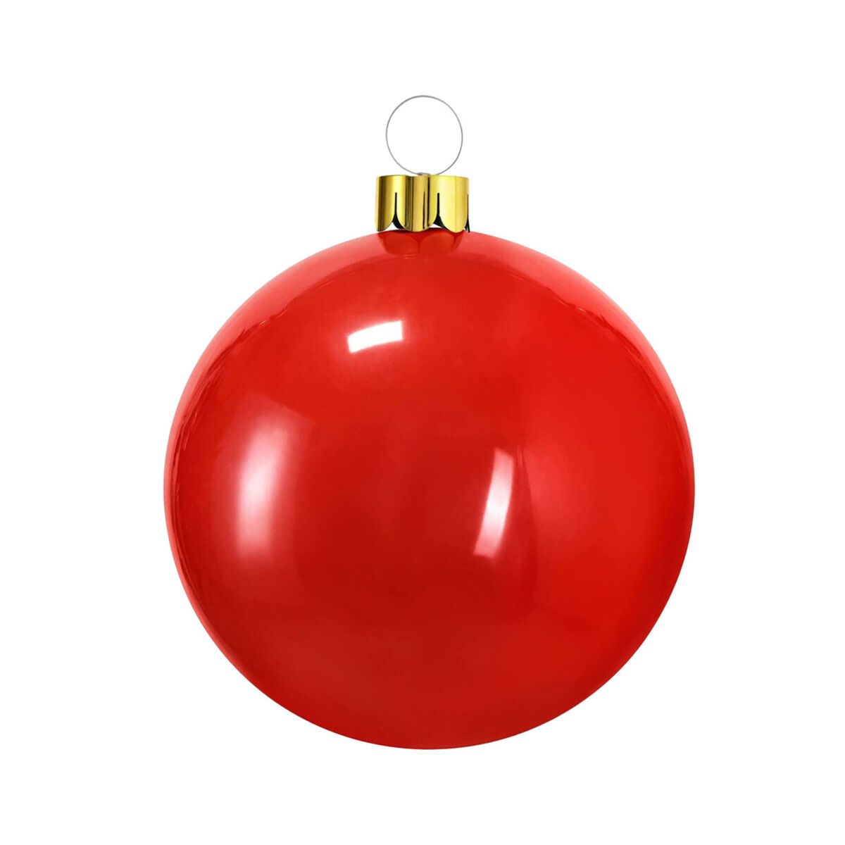 Bola de natal inflável vermelha well home 4,5 cm