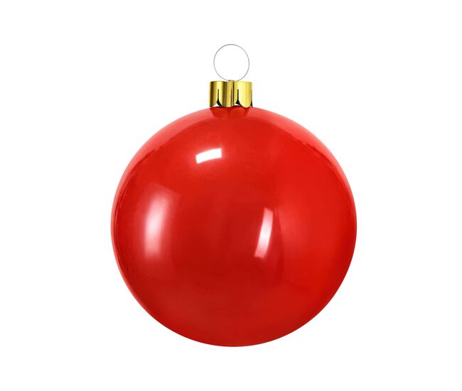 Bola de natal inflável vermelha well home 4,5 cm