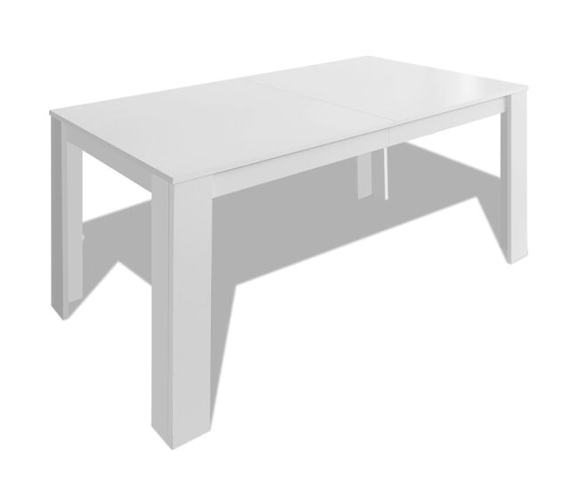 Vidaxl mesa de jantar 140x80x75 cm branco