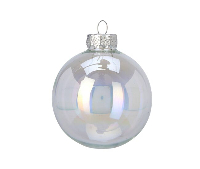 Well home conjunto de 16 bolas de natal prateadas ø3,5cm - brilhante e fosco