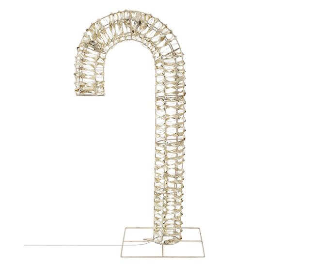 Bengala de doces iluminada well home com 400 micro leds 75x10x34cm