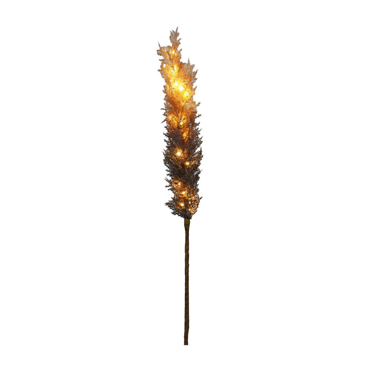 Well home feather branch com luzes led brancas quentes e temporizador 118 cm