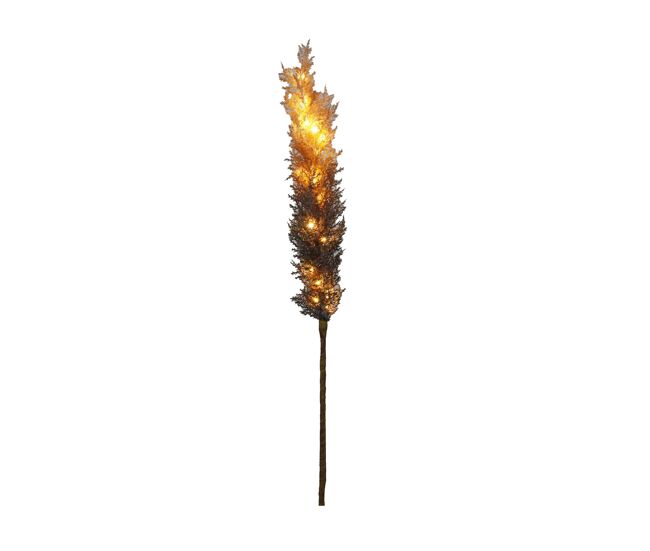 Well home feather branch com luzes led brancas quentes e temporizador 118 cm
