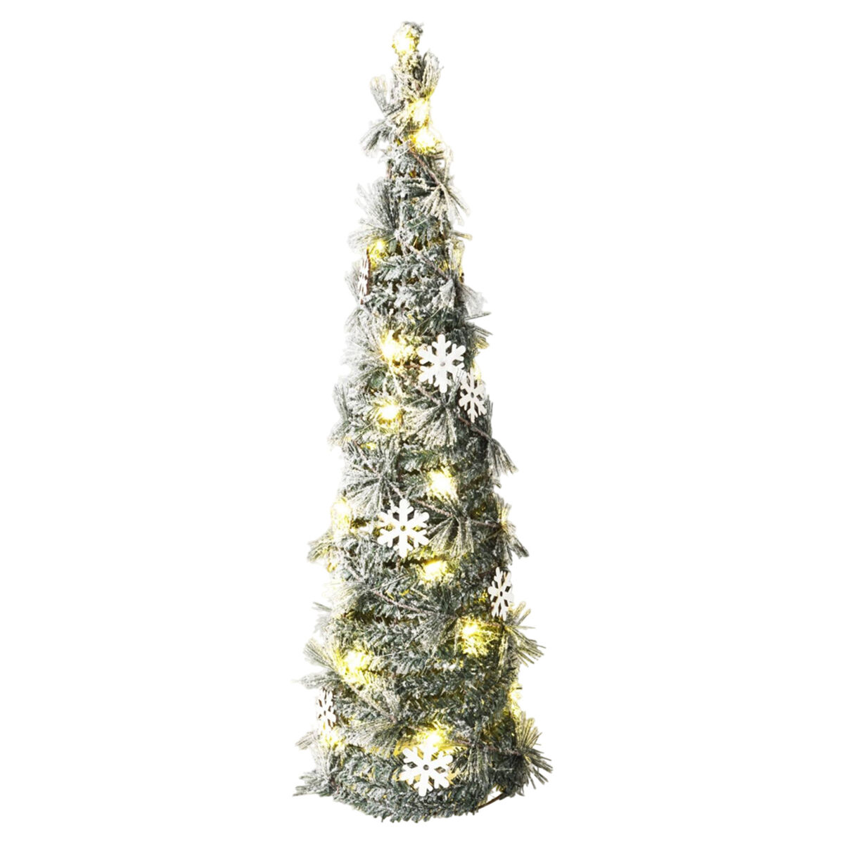 Well home cone de natal artificial com 30 micro luzes led 60cm