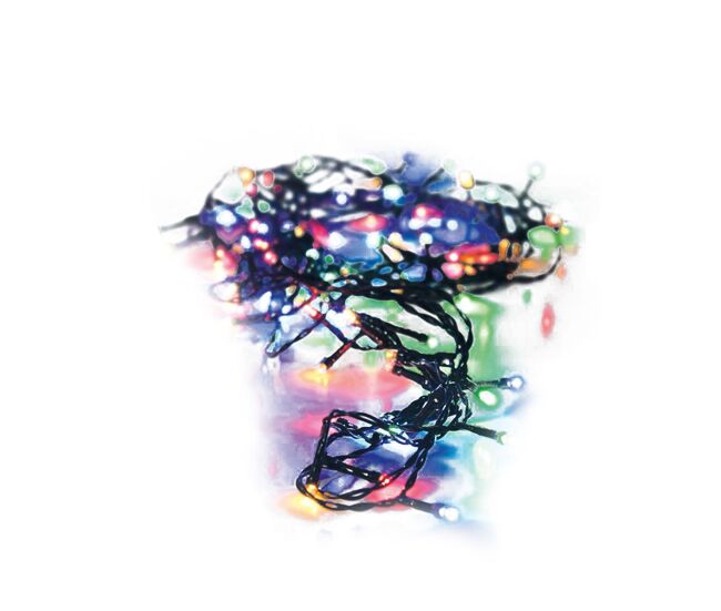 Luzes de corda led multicoloridas para ambientes externos well home 320 - cabo de 3 m