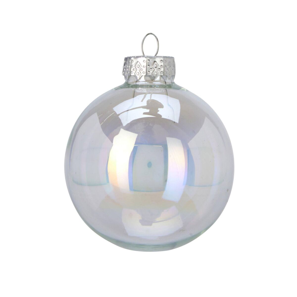 Well home conjunto de 16 bolas de natal prateadas ø6cm - brilhante e fosco