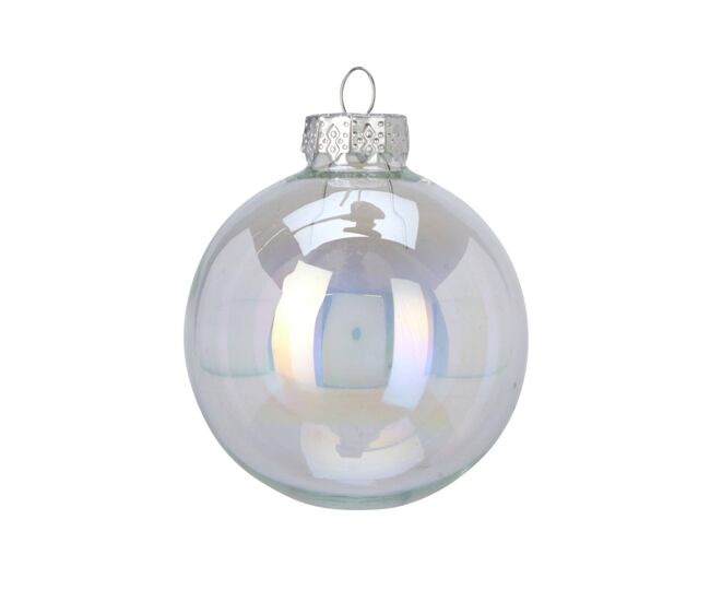 Well home conjunto de 16 bolas de natal prateadas ø6cm - brilhante e fosco