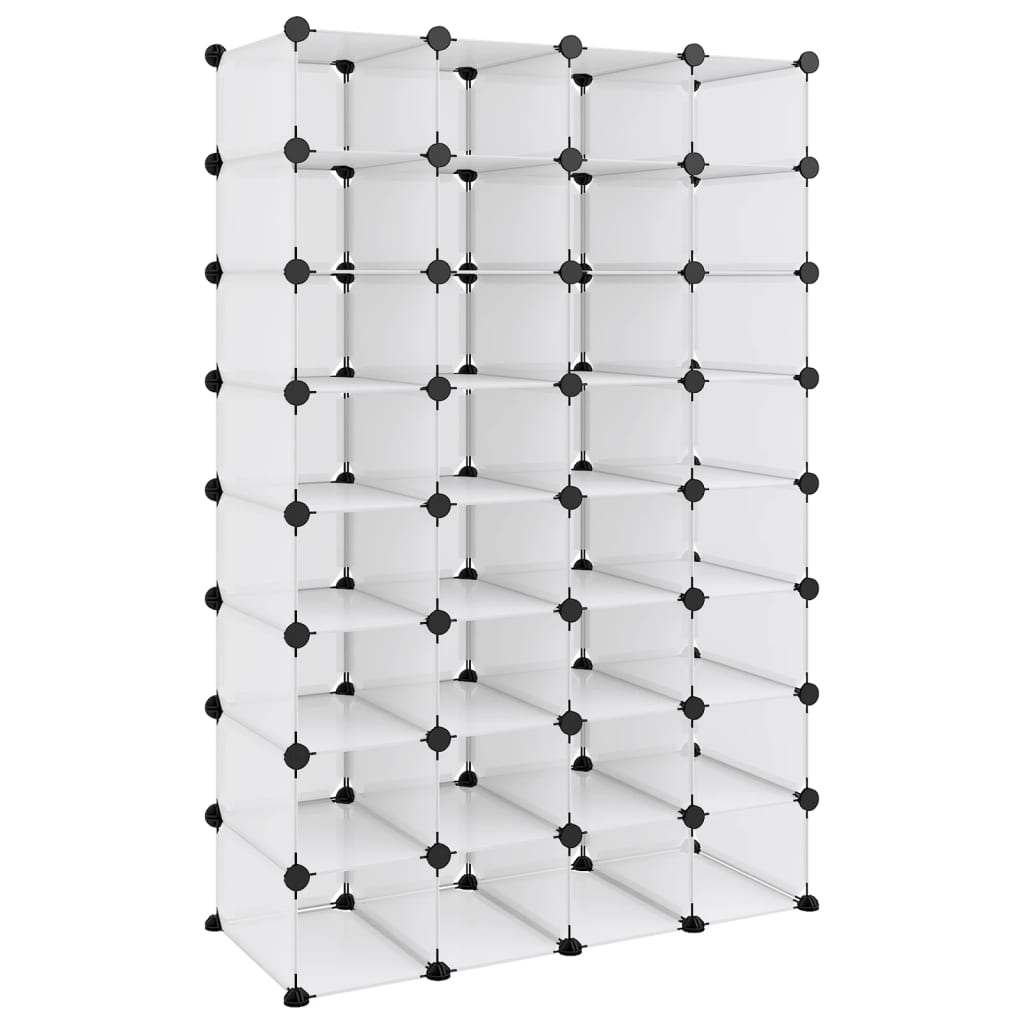 Vidaxl sapateira 93x36,5x140 cm pp transparente