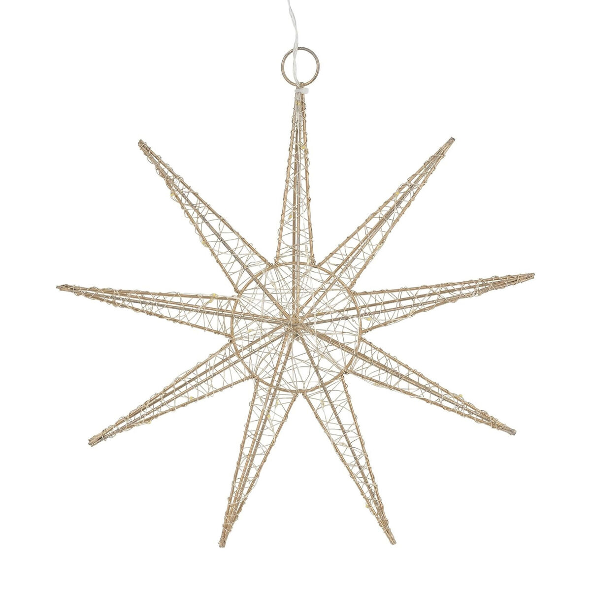 Estrela de led para pendurar em arame well home com 20 luzes led decorativas 30x7x0cm