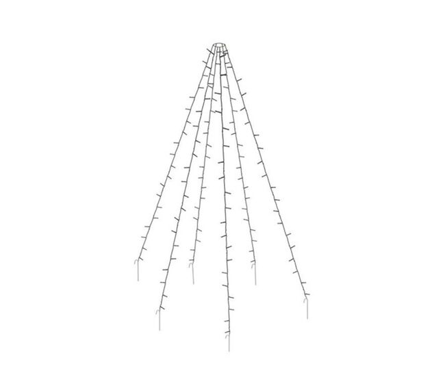 Luzes de bandeira well home com 400 leds brancos quentes
